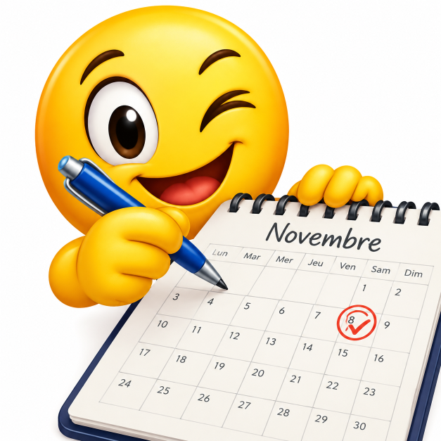 Sourire complice et date coche